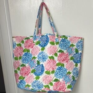 Virah Bella, Vivienne Quilted Floral Tote Bag (16”x17”x8”)